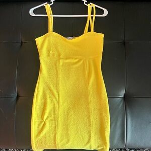 Fashion Nova Vibrant Yellow Mini Dress